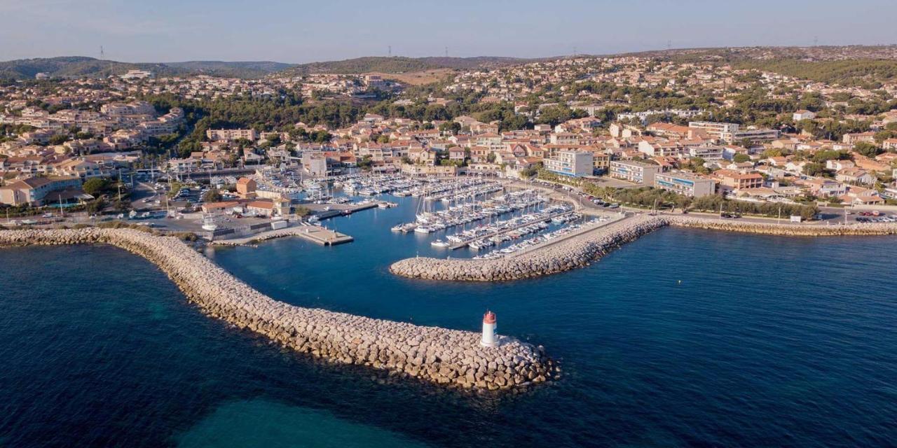 Sea, Sweet & Sun - Vue Sur Mer - T3 - Plage Commerce Et Port A Pieds Sausset-les-Pins Extérieur photo